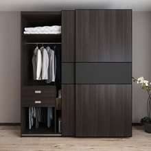 家用卧室衣服存放衣柜北欧推拉门现代简约卧室两门衣柜推拉柜