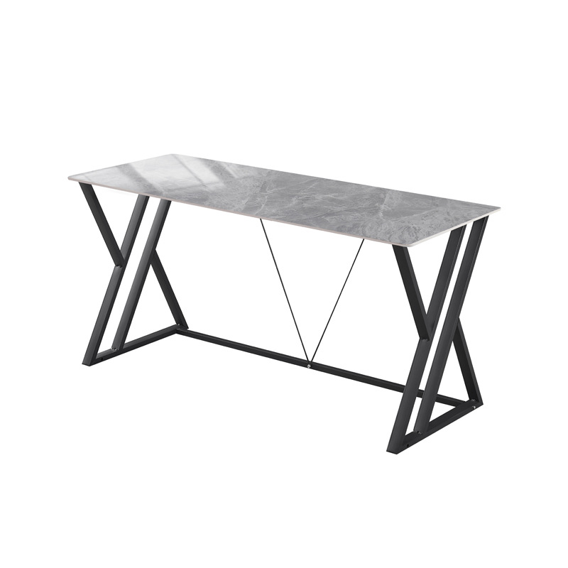 Mesa de comedor de tablero de roca minimalista moderna, mesa de comedor rectangular para el hogar, mesa para deportes electrónicos, mesa para juegos de computadora, mesa para computadora de escritorio para el hogar