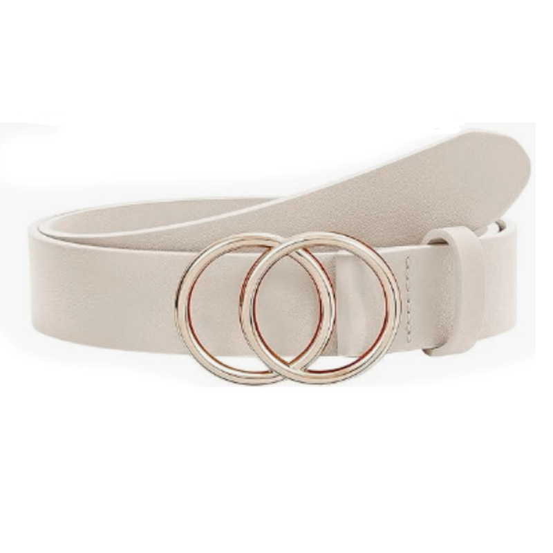 Nuevo estilo Europeo y Americano grande hebilla redonda de cuero de LA PU de la correa de las mujeres de moda del todo-fósforo del estampado de leopardo hebilla de cinturón de los pantalones vaqueros de las mujeres cinturón