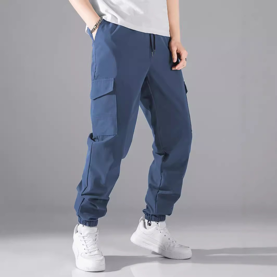 New workwear pants, high street casual multi pocket leggings, men's_voghion.com
