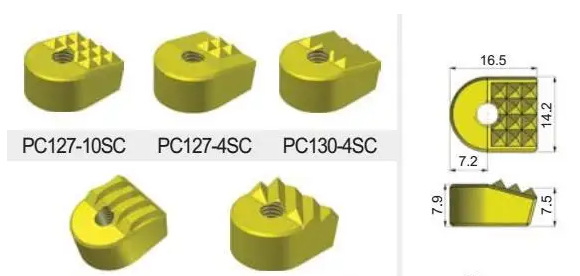 日本SOUL帝国PC132-4SC/PC145-5SC超硬质夹固头U角头型