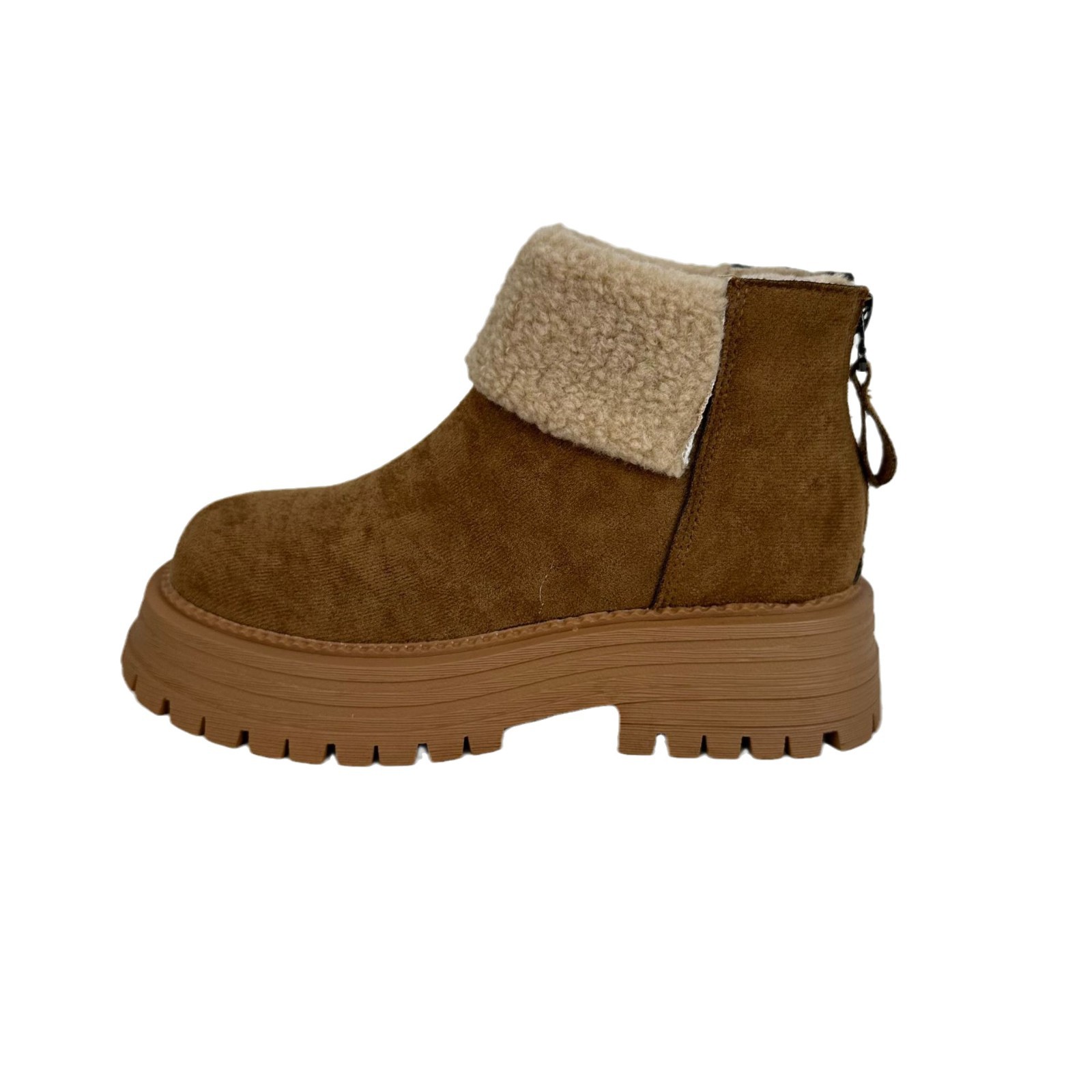 Botas de algodón de mujer botas cortas de invierno 2024 nuevos calentadores Bocken zapatos casuales A9878 image 6