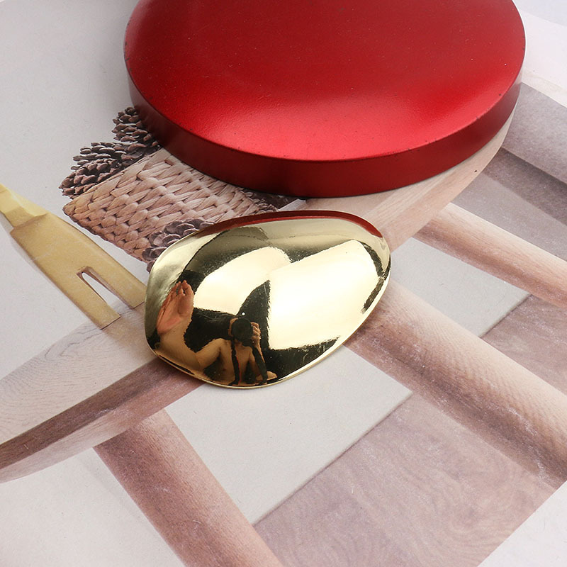 Minimalistische Metall Haarklammer In Eierschalenform Für Damen_voghion.com