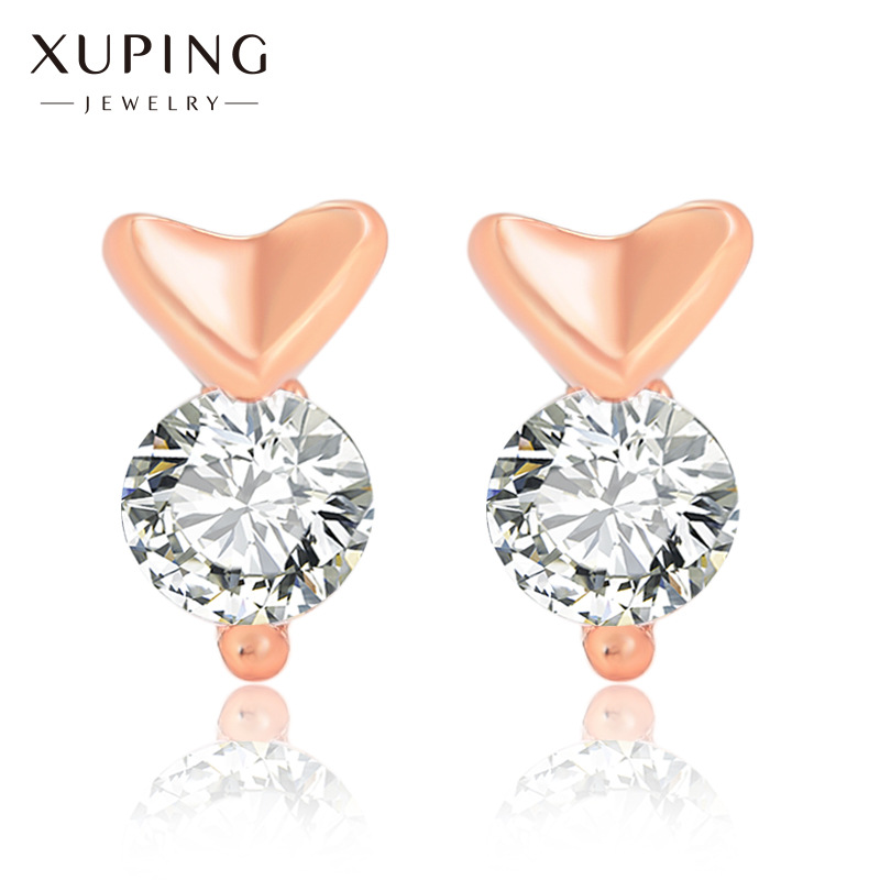 Joyería de Xusing sola serie de Piedra simple pequeño mini precioso Stud pendientes nicho femenino diseño de moda joyería del oído al por mayor