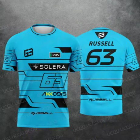 2026 New Racing Car No. 63 Driver George Russell 3D Printed Pattern T-Shirt for Men and Women Summer Casual Wear 2026 New Racing Car No. 63 Driver George Russell 3D Printed Pattern T-Shirt for Men and Women Summer Casual Wear