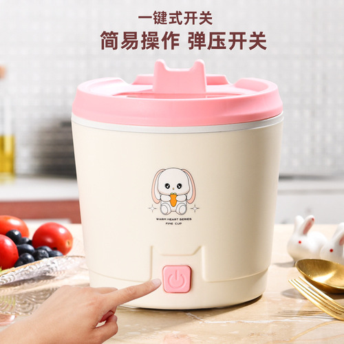 Variety of cute and interesting co-branded cute rabbit instant noodle pot multi-functional cartoon electric hot pot mini non-stick pot drop shipping