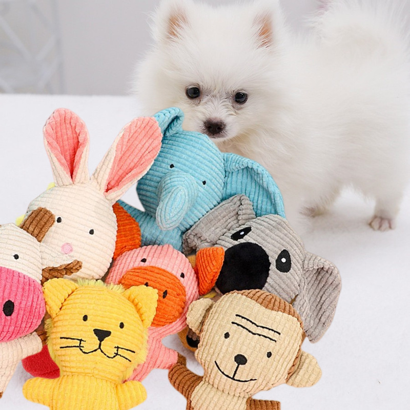 Pet Toy Pink Pig White Rabbit Voice Molar Tooth Cleaning Pet Plush Dog Toy Supplies