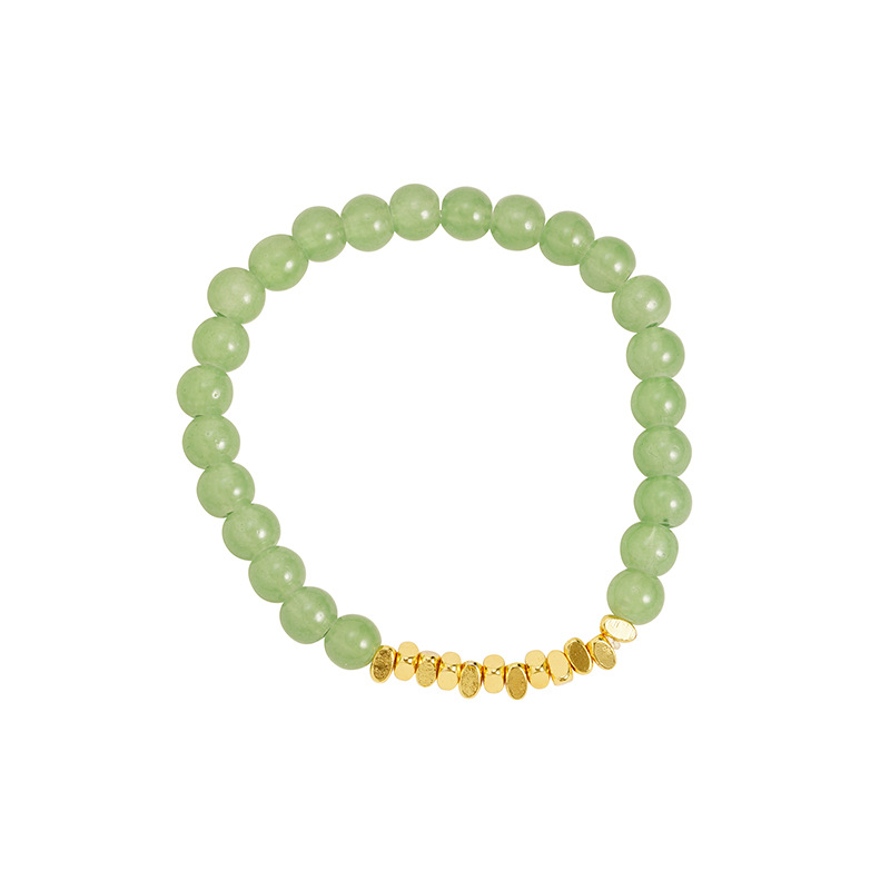 Nueva pulsera china de oro de arena vietnamita ligera de lujo imitación y jade Tian delicado pulsera simple de alta calidad no decoloración joyas