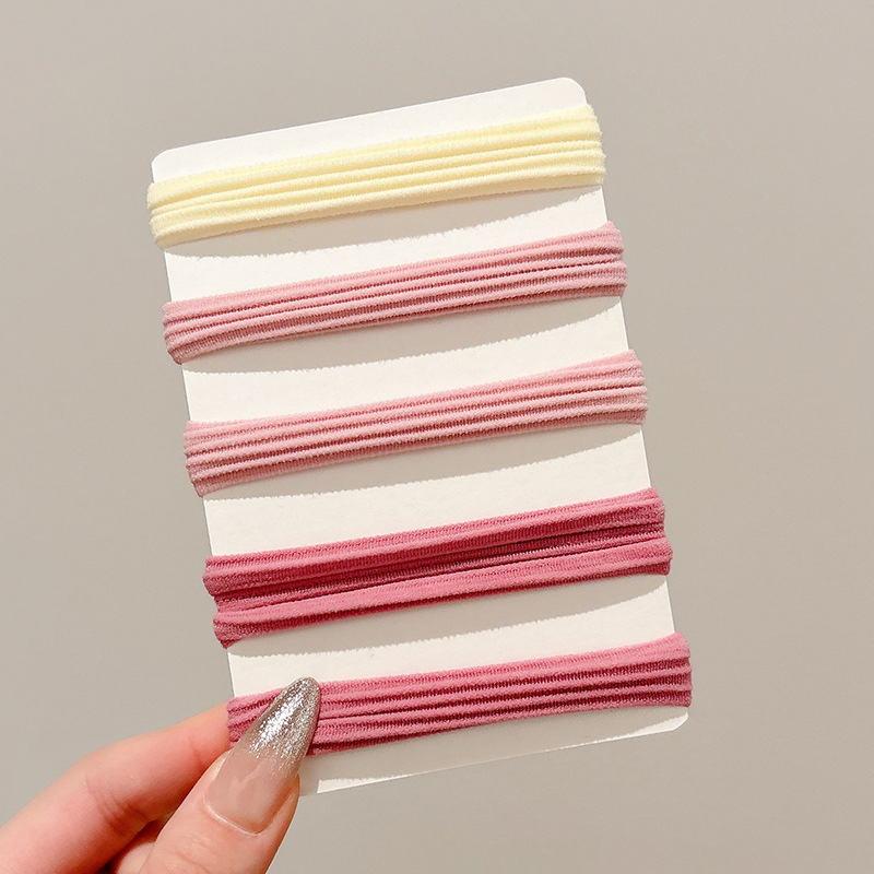 Cuerdas de cabello de alta elasticidad sin costura, anillo de cabello de cola de caballo, cuerdas de cabello de correa femenina, cuerdas de cabello de bola simple, cubierta de cuero cabelludo