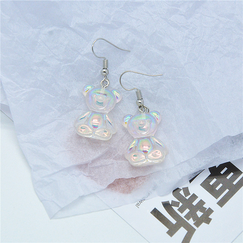 1 Pair Quantity 1 Pair Cute Cartoon Colorful Tree Resin Women'S Drop Earrings Earrings Ear Hook
