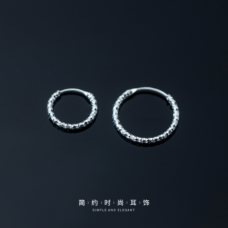 Eloch S925 Silver Car Flower Star Earbins coreano personalidad básica simple joyas para los oídos G9153