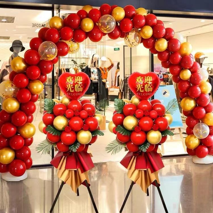 Opening atmosphere decoration supplies balloon arch column shopping mall store door decoration flower basket ceremony activity