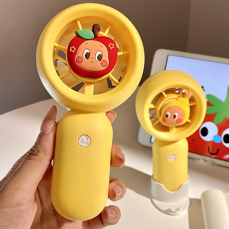 New cartoon-style fan, handheld USB mini fan for students, children, and couples, portable mini electric fan with phone stand New cartoon-style fan, handheld USB mini fan for students, children, and couples, portable mini electric fan with phone stand