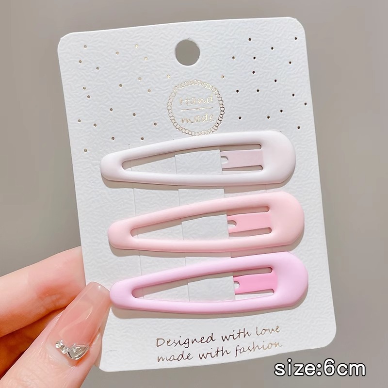 Rosa horquilla femenina 2024 Nueva horquilla BB clip frente flequillos laterales horquilla rota lindo clip de dopamina otoño