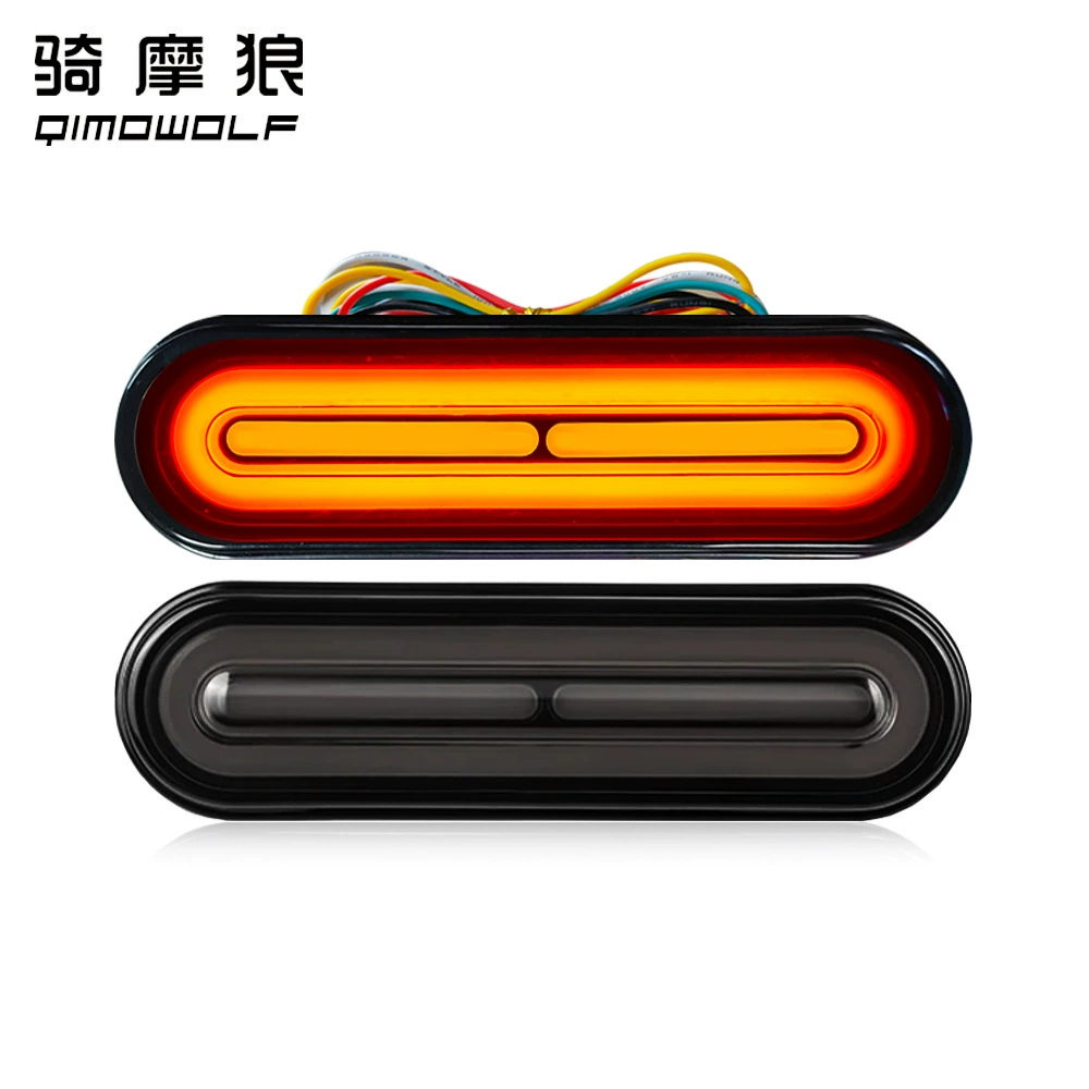 10-80В Применимо электромобиль мотоцикл 60LED двухцветный комбинированный задний фонарь проточной воды поворотный свет, стоп-сигналы