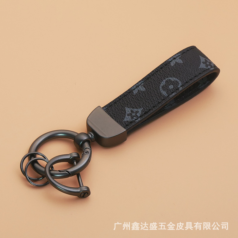 Marca de moda presbicia cuero coche llavero hombres llavero coche cintura colgando herradura hebilla fuerte resistente al desgaste fábrica ventas directas