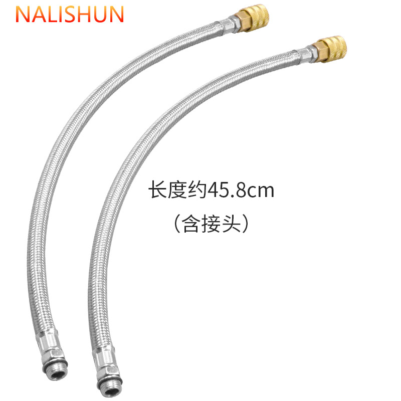 Pressómetro de neumáticos tubo de aire de metal push-pull auto-bloqueo conector de sujeción de aire 12.5mm rosca tubo de aire de metal duradero