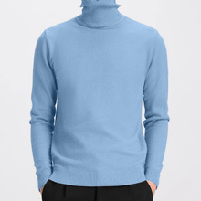 2025秋冬季新款高领毛衣男款纯色针织打底毛衣秋冬款男士保暖绒衫