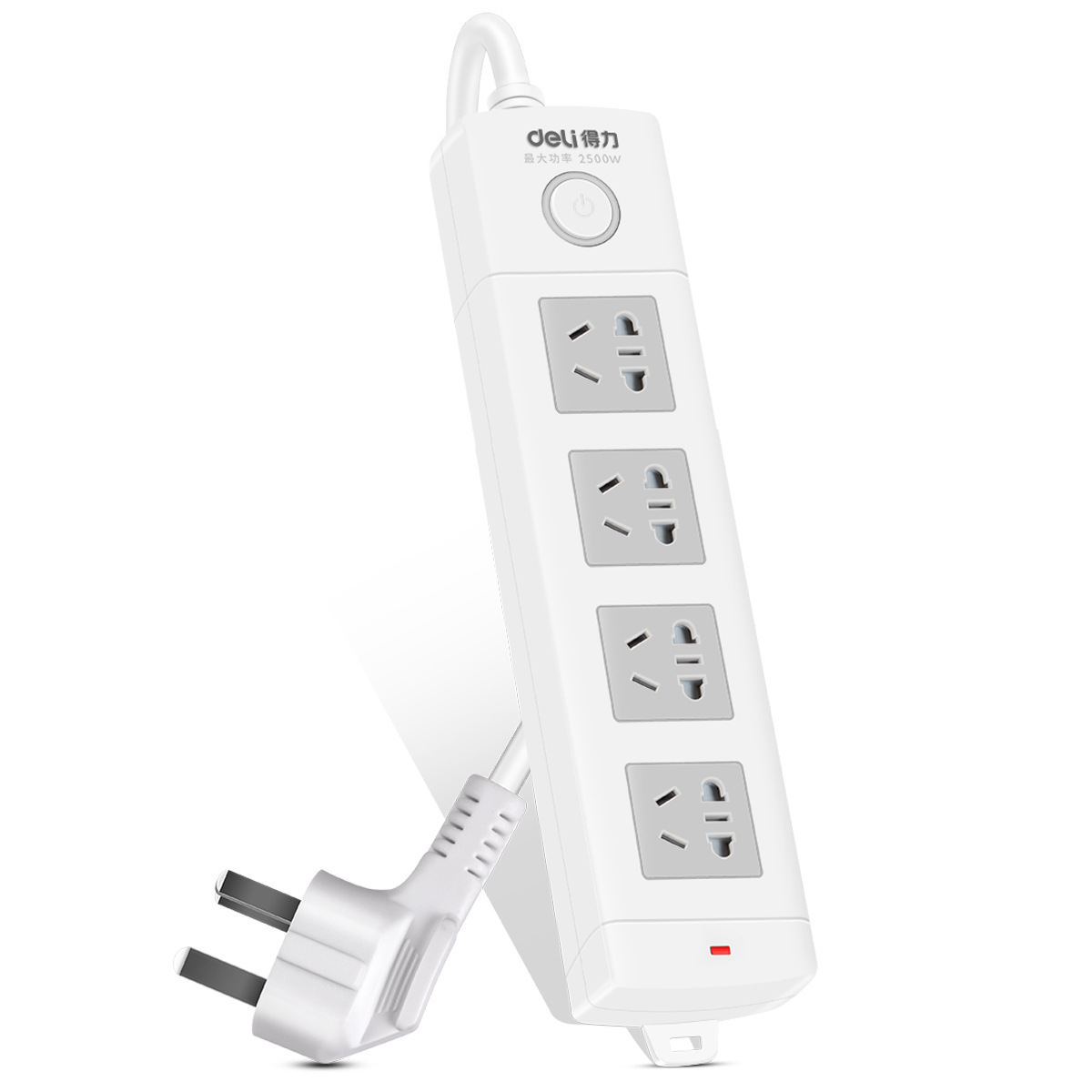 得力18203防触电拖线板4孔插座3米线插线板接线板排插电插板 批发