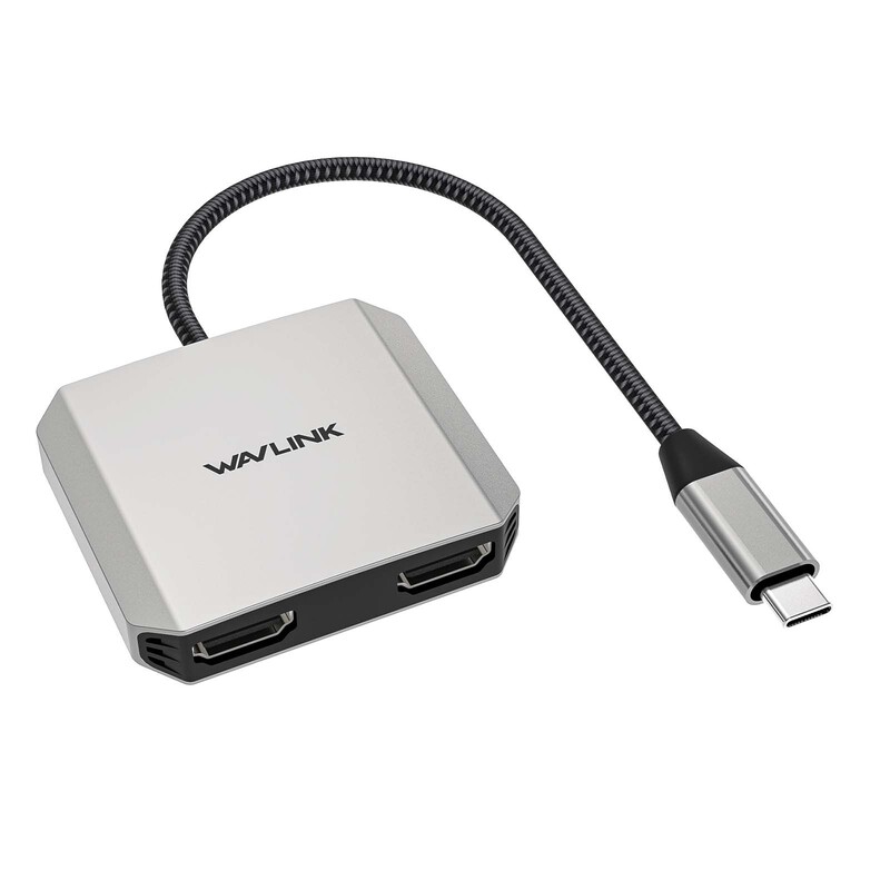 WAVLINK with 87w Power Hub to Dual HDMI4k@60Hz 3 in 1 HDMI Adapter