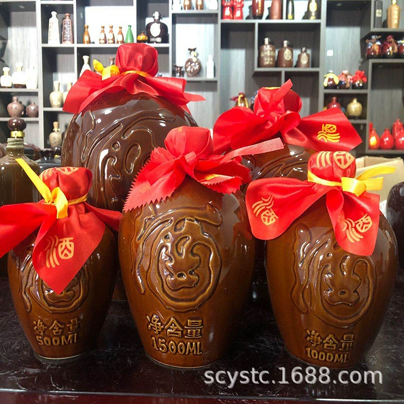 [Бутылка вина Longfeng] Оптовая Продажа с фабрики Longfeng Wine Jar 1kg -2kg -3KG-5kg 10kg Керамическая бутылка вина Longfeng