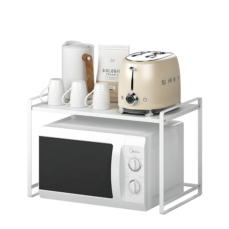 厨房微波炉置物架烤箱架面包机架可叠加落地分层架汤锅调料整理架