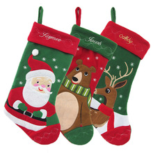 圣诞节装饰用品 麋鹿熊圣诞老人圣诞树挂件 绣花圣诞袜糖果礼品袋