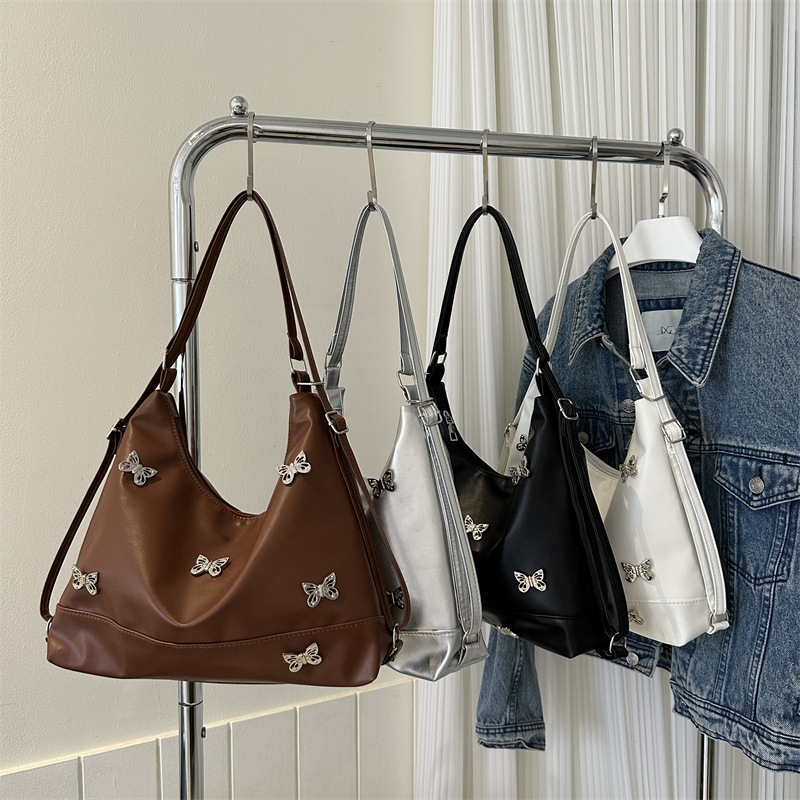 Internet Celebrant Atmospheric Commuting Texted Shoulder Bag Women's 2023 Autumn and Winter New Korean Style Women's Underarm Bag Tote Bag
