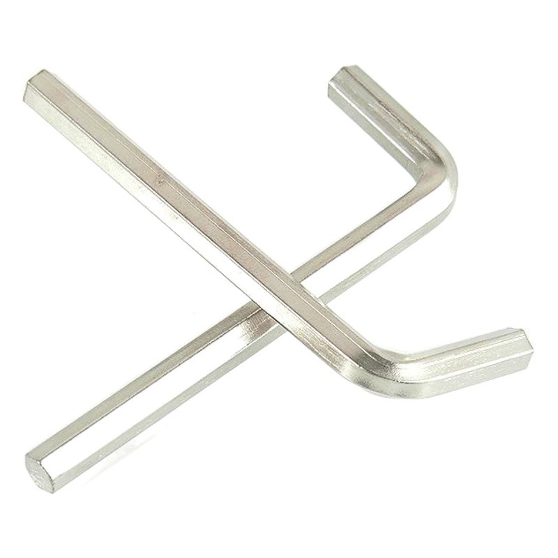 Усиленный L-образный шестигранный ключ с плоской головкой, никелированный, M4, высокопрочный внутренний шестигранный ключ 2.5/3/4