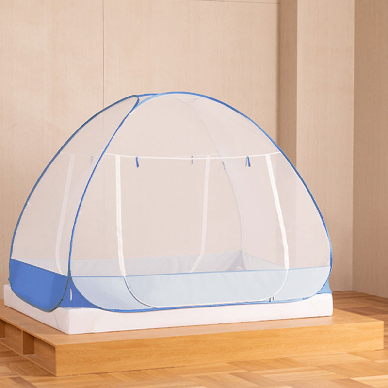 2024 New Casual Mongolian Yurt Mosquito Net Free Installation Foldable Bedroom Home Children's Bed Dormitory Single Bed