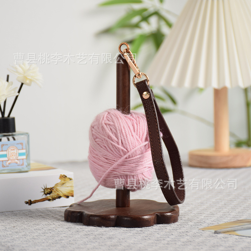 marco de bobina de madera transfronteriza marco de hilo de muñeca portátil DIY herramienta de lana portátil