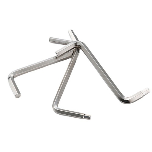 Nickel-plated dual-purpose flat head Z-type 5 to 4 double-headed bent hexagonal wrench 6 to 5 dual-purpose hexagonal wrench