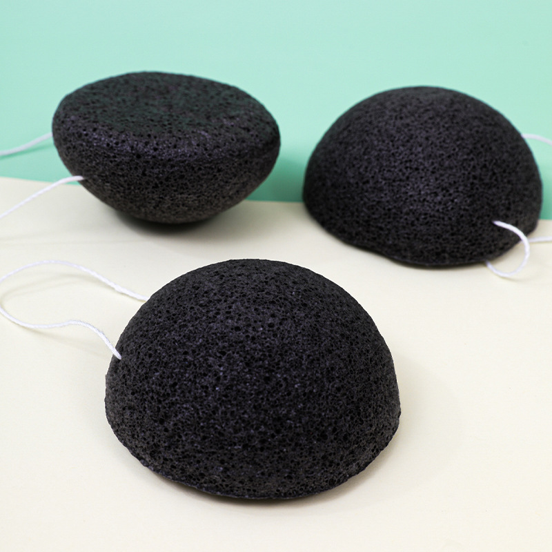 Fábrica de esponja de konjac personalizada esponja de lavado facial esponja de limpieza facial limpieza de material vegetal degradable a granel