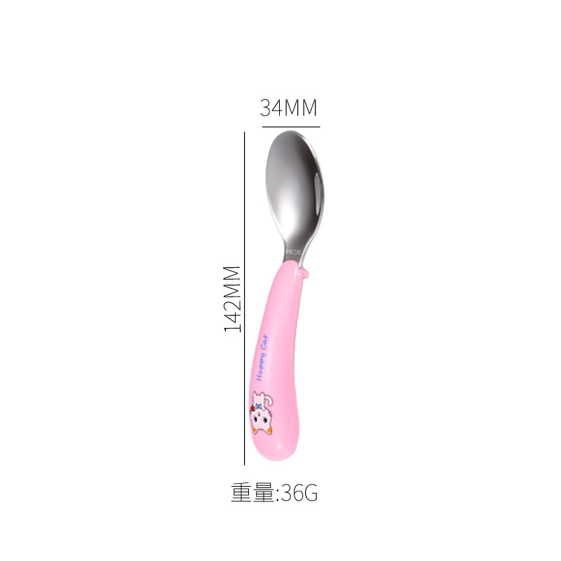 핑크 고양이 숟가락
