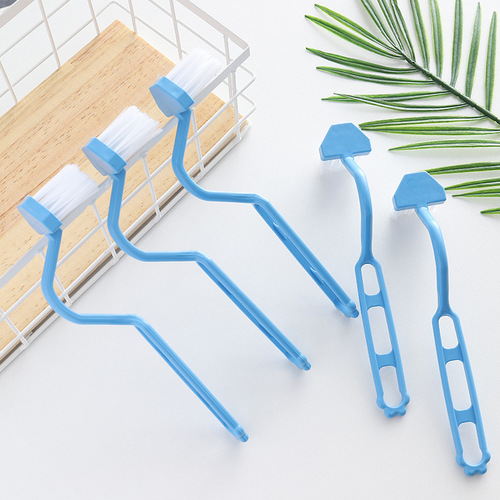 Children's toilet cleaning brush small v toilet brush S-shaped gap brush curved small brush curved handle sanitary brush
