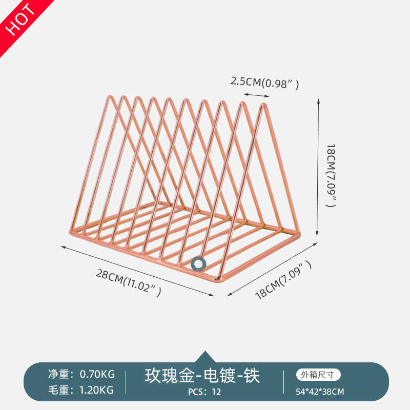 Nórdico ins nueve-rejilla estantería pequeña de metal estante de almacenamiento escritorio de hierro escritorio triángulo estantería de almacenamiento rack
