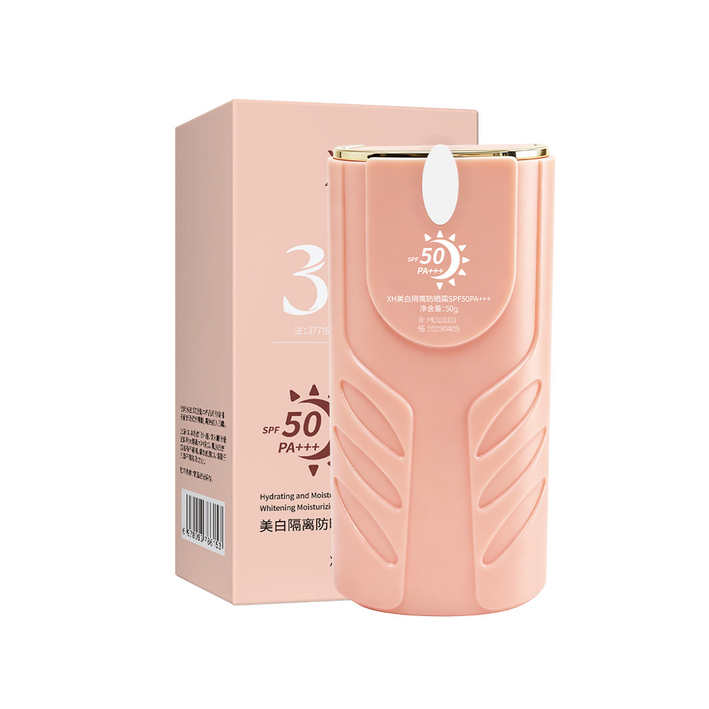 Crema Protectora Solar Blanqueadora SPF50 Hidratante y Control de Grasa para Cara y Cuerpo