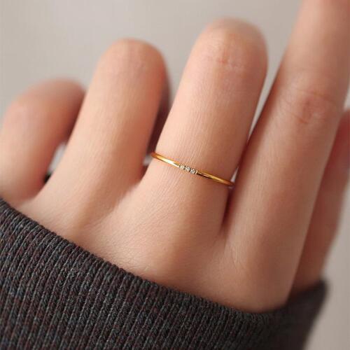 Highly recommended!  Non-fading broken diamond Japanese style ring for women simple niche light luxury ins wind tail ring