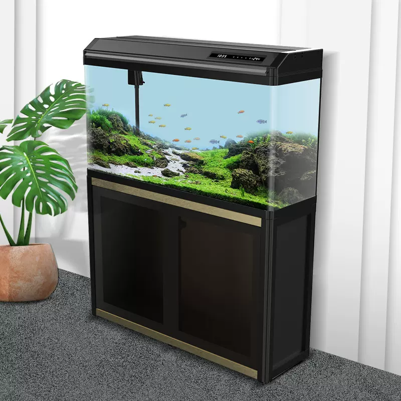 生态桌面创意金鱼缸水草鱼缸水族箱玻璃迷你小型客厅免换水家用缸
