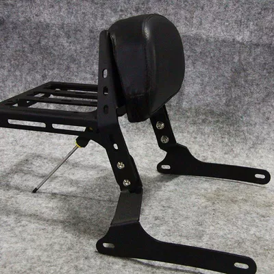 Suitable for Qianjiang Flash 300 Motorcycle Modified Rear Rack, Backrest, Tail Rack, Trunk Rack, Accessory Panel Rack (Motorcycle tail) - plate-harley-low-backrest-plate-shelf