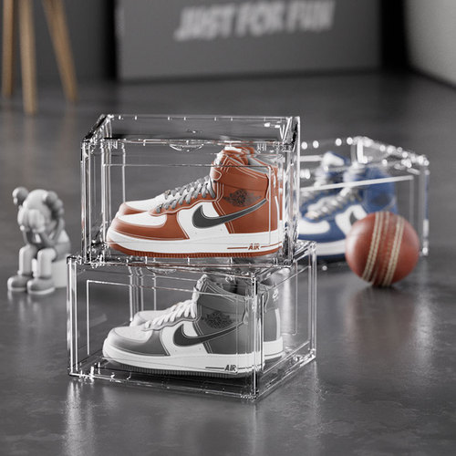 Shoe storage box dust-proof and moisture-proof sneaker ajPET transparent shoe box bag figure display blind box storage box