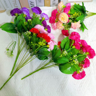 Wholesale artificial flower artificial flower cloth flower silk flower flower box Flower Pool flower bed flower arrangement home wedding carnation flower branch flower arrangement