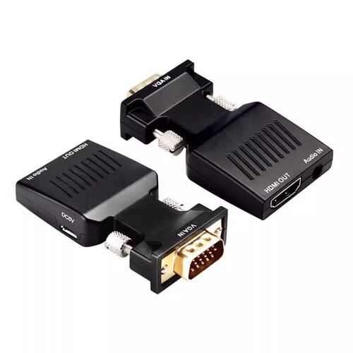 VGA to HDMI Converter with Audio, High-Definition Video TV Host Adapter