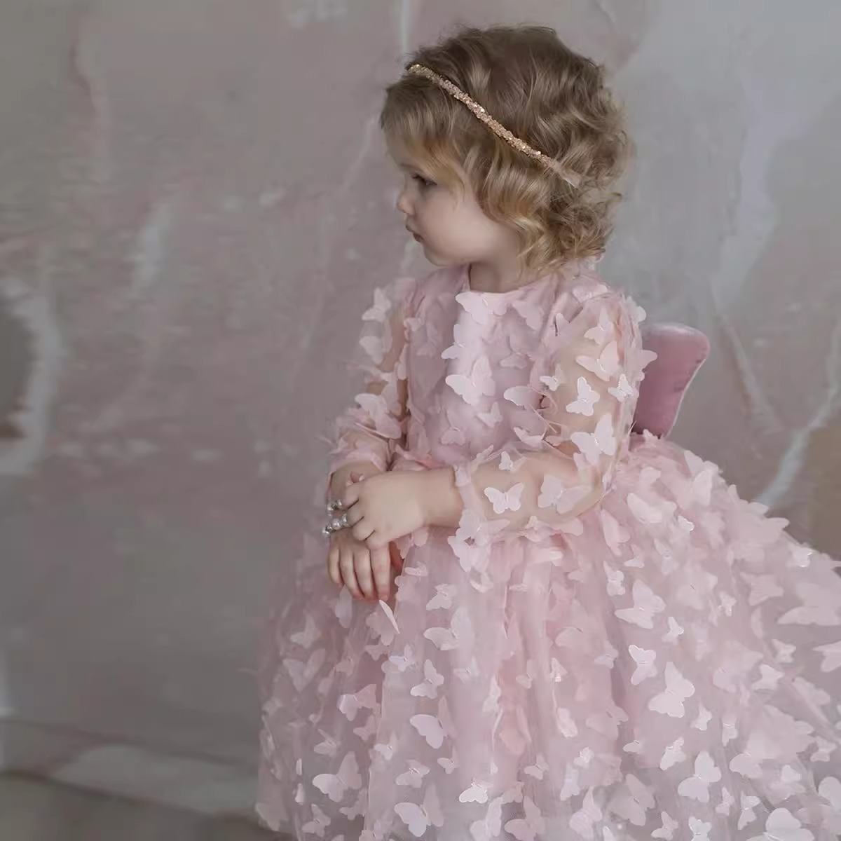 Robe de princesse printanière pour bébés filles (0-3 ans) - Style moderne - Fibre de polyester performante_voghion.com