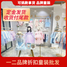 小黄鸭禾雀品牌折扣童装秋季新款儿童卫衣连衣裙精品尾货货源批发