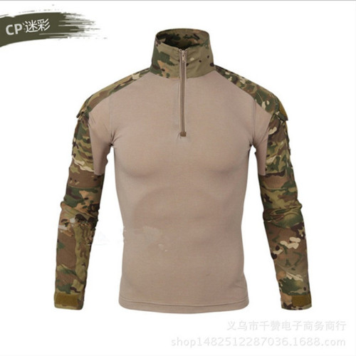 Cross-border wholesale outdoor training camouflage frog suit CS training frog suit multi-color long-sleeved men's sports camouflage top