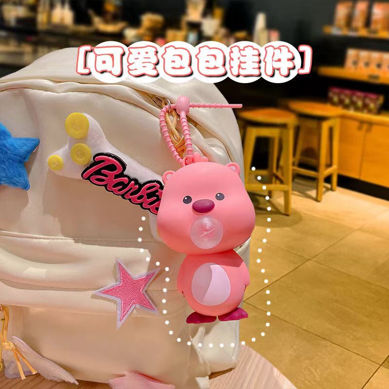 Now praise Meng Lu than spit bubble keychain backpack pendant net red Loopy small beaver wholesale