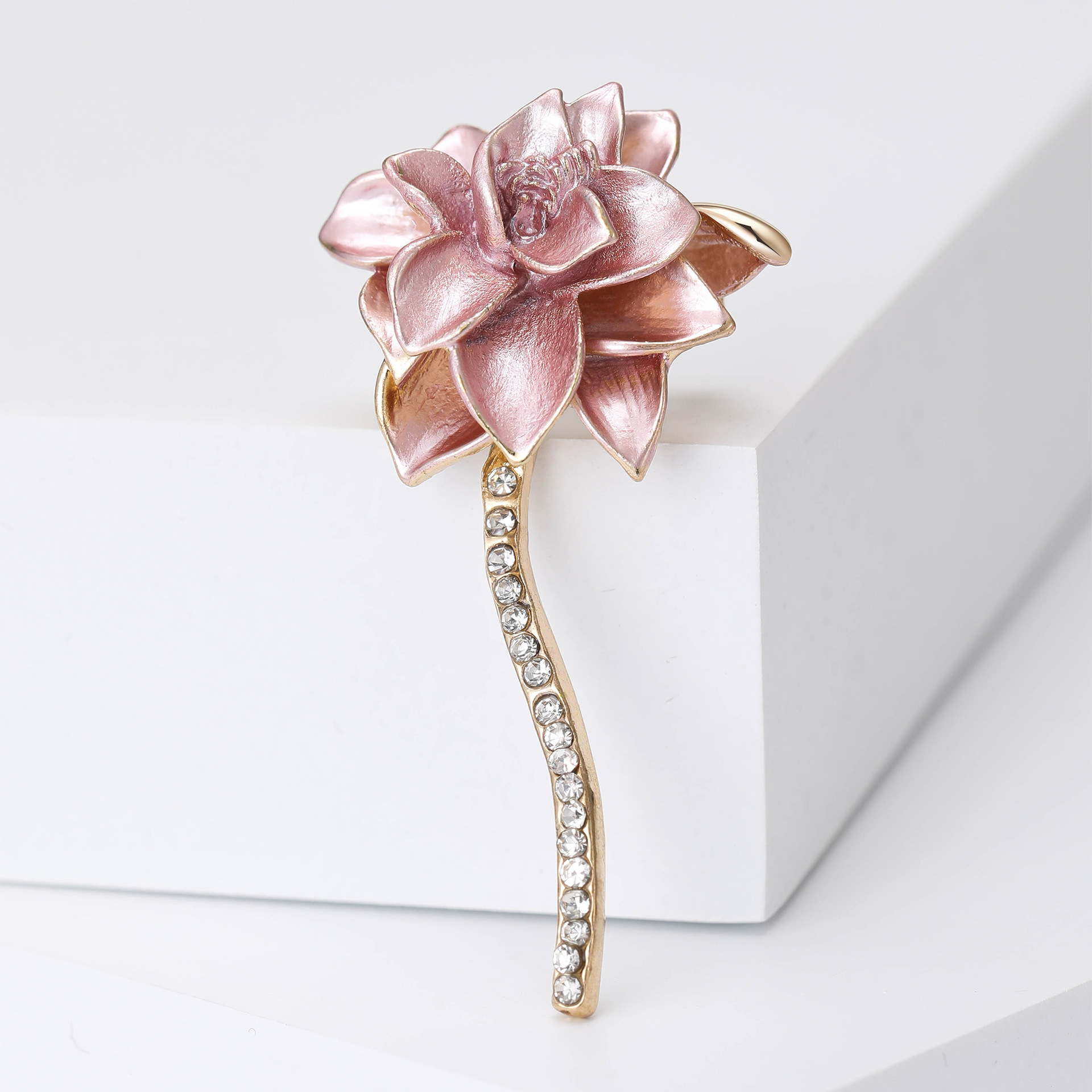 16g Weight Brooches Classification Holiday Occasion Alloy Material Flower Pattern Women's Gender Enamel Design Pin Flower Alloy Enamel Women's Brooches 5