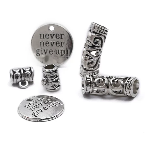 Wholesale hole bead plate pendant handmade DIY retro alloy accessories A800331