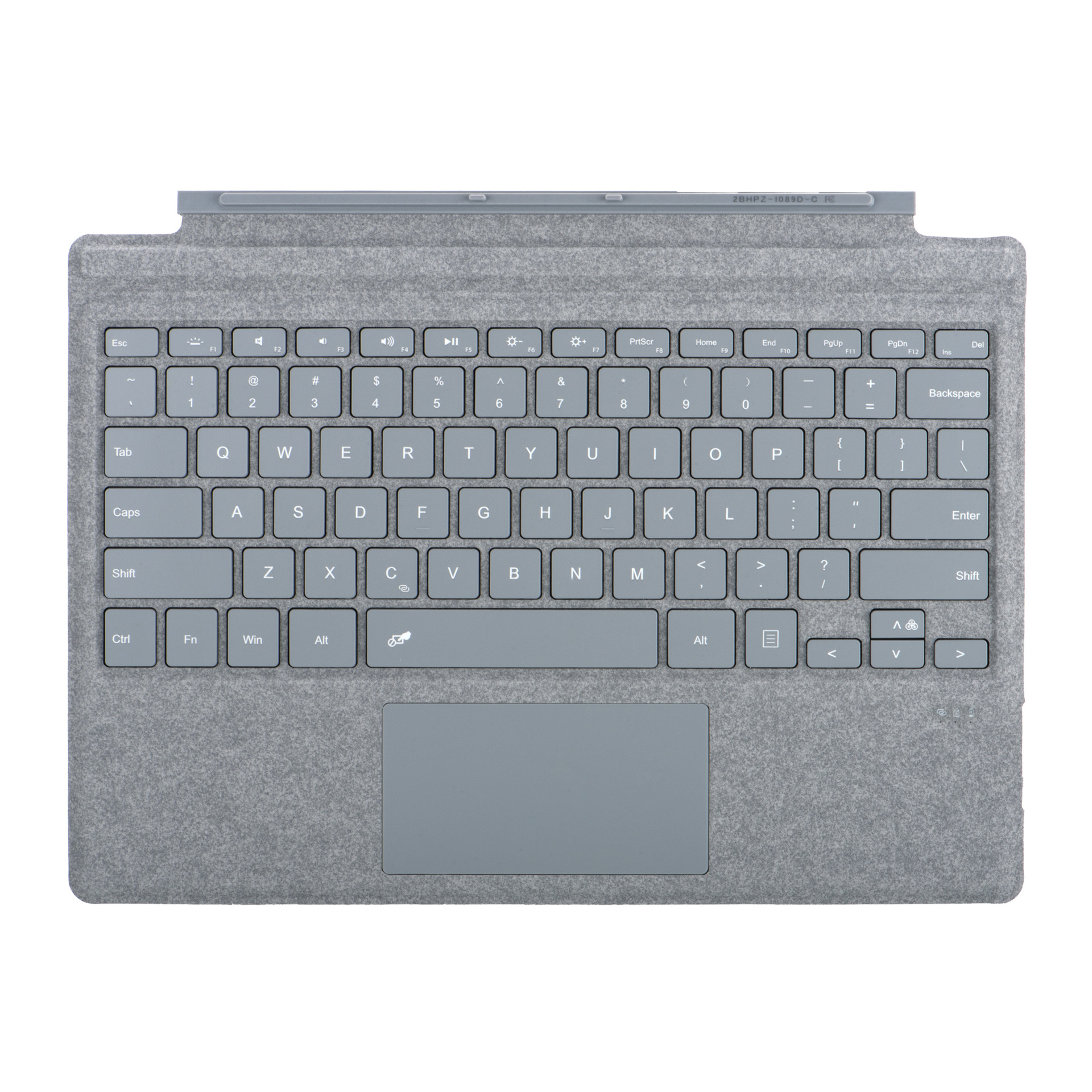 Teclado táctil de cuero de segundo de absorción magnética para Microsoft Surface Pro4 5 6 / 7 teclado Bluetooth inalámbrico